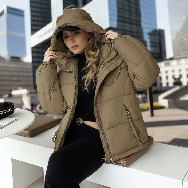 Short Hood Small Thick Fashion Cotton-padded Coat Limorista