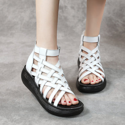 New Ethnic Style Retro Wedge Sandals Women&
