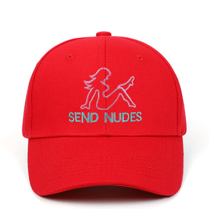 SEND NUDES embroidered baseball cap Limorista