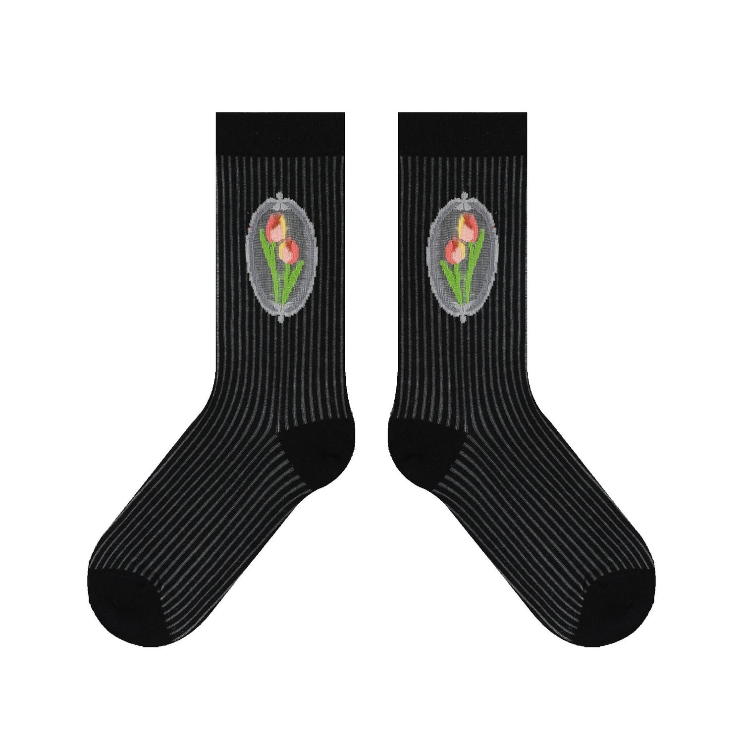 Retro Fashion Patterned Stockings Thin Limorista