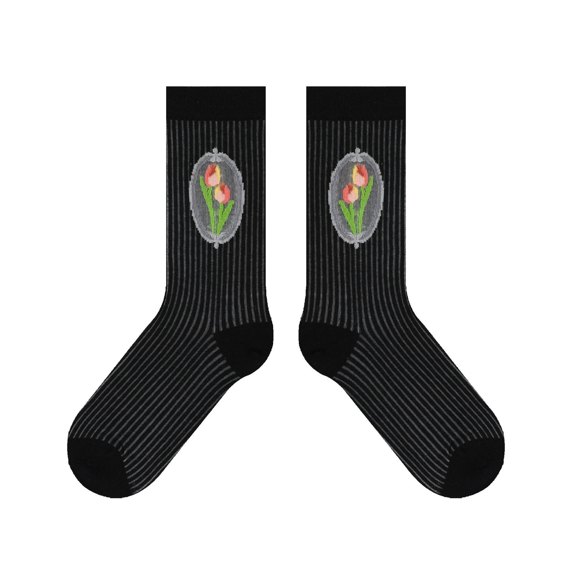 Retro Fashion Patterned Stockings Thin Limorista