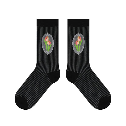 Retro Fashion Patterned Stockings Thin Limorista