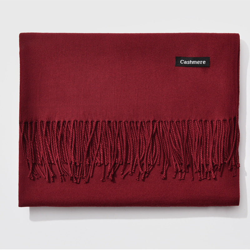 And Winter New Ladies Shawl Monochrome Cashmere Variety Warm Classic Scarf Scarf Scarf Limorista
