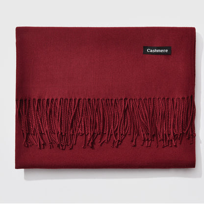 And Winter New Ladies Shawl Monochrome Cashmere Variety Warm Classic Scarf Scarf Scarf Limorista
