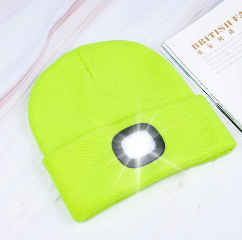 LED Knit Hat Button Cell Type Knitted Hat With Light Glowing Limorista