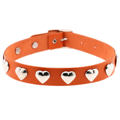 Fan Original New Punk Gothic Love Heart-shaped Rivets Pin Buckle Necklace Limorista