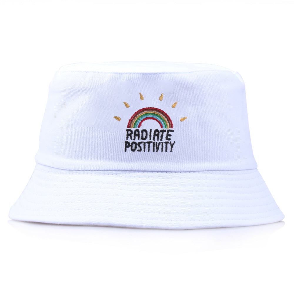 Fashion rainbow embroidered fisherman sun hat Limorista