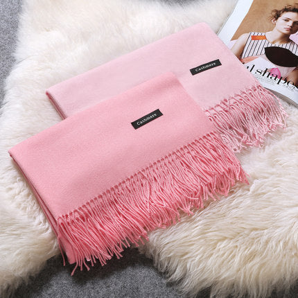 And Winter New Ladies Shawl Monochrome Cashmere Variety Warm Classic Scarf Scarf Scarf Limorista