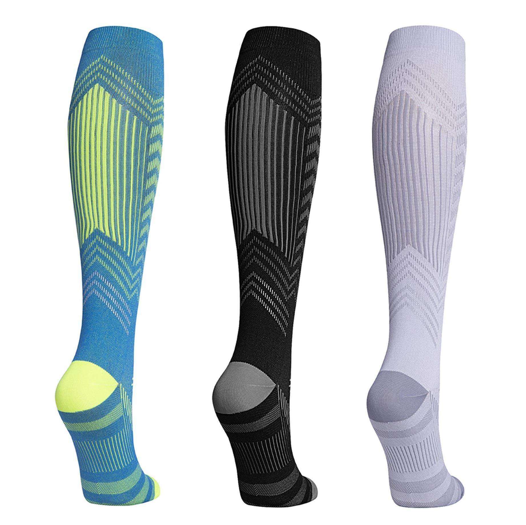 Sports Long Compression Socks With Reflective Strips Limorista
