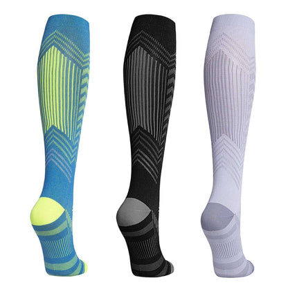 Sports Long Compression Socks With Reflective Strips Limorista