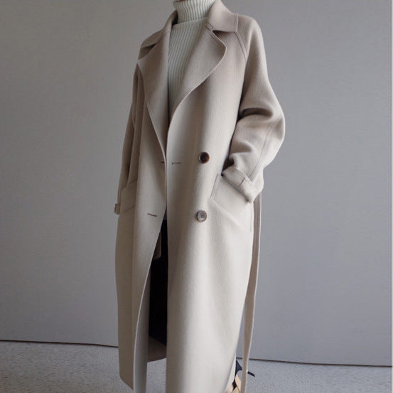 Womens Lapel Cashmere coat Limorista