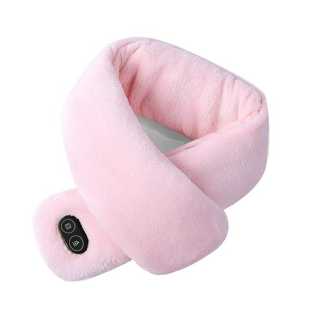 Women Men Soft Temperature Control Pain Relief Cervical Massage Shoulder Neck Wrap USB Heated Scarf Shawl Washable Winter Warm Limorista