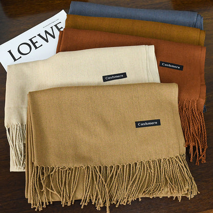 Annual Meeting Warm Cashmere Tassel Scarf Limorista