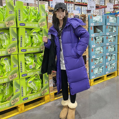 Loose Thick Long Stand-up Collar Hoodie Padded Coat Cotton-padded Coat Limorista