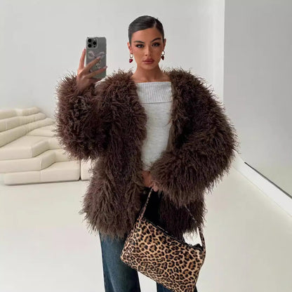 Coat Faux Fur Jacket Limorista