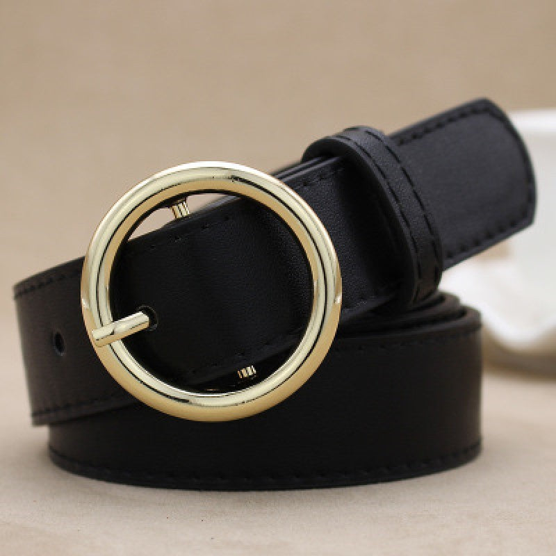 Alloy versatile round buckle belt Limorista