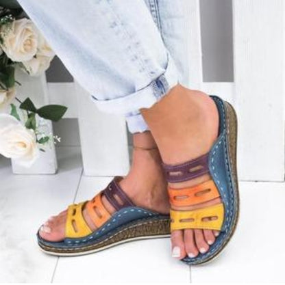 Car Line Hollow Color Leisure Sandals And Slippers Limorista