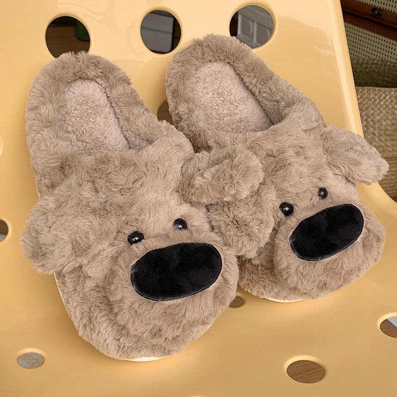 Cute Warm Nose Dog Shoes Room Non Slip Cotton Slippers Limorista