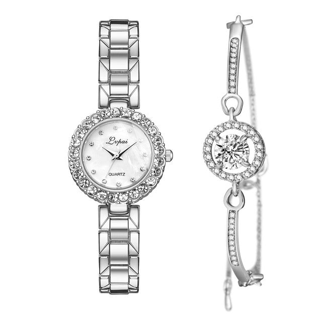 Watches-Set Bangle Clock Bracelet Wrist-Watch Quartz Women Fashion Ladies Brand Luxury Limorista