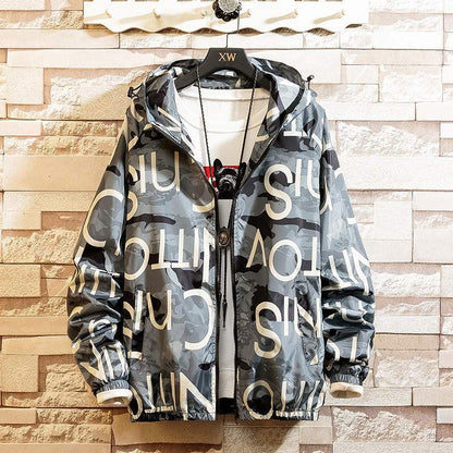 Men Casul Streetwear Hooded Printing Coats Limorista