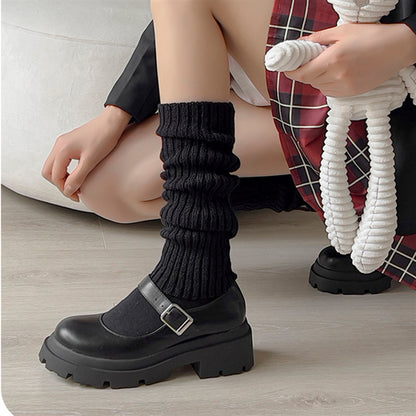 Wool Knitted Socks Leg Cover Pile Pile Socks Calf Socks Women&