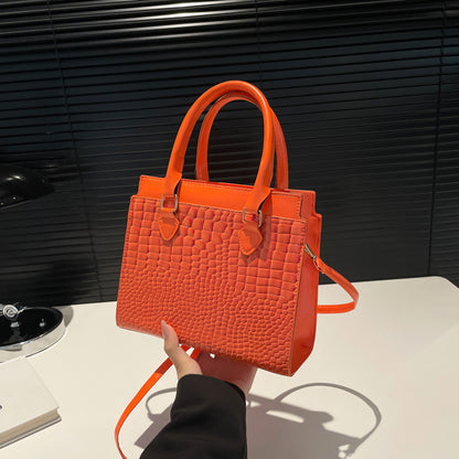 Large-capacity Textured Commuter Tote Pattern Shoulder Messenger Bag Limorista