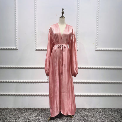 Elegant Long Dress With Waist Puff Sleeves For Ladies Limorista