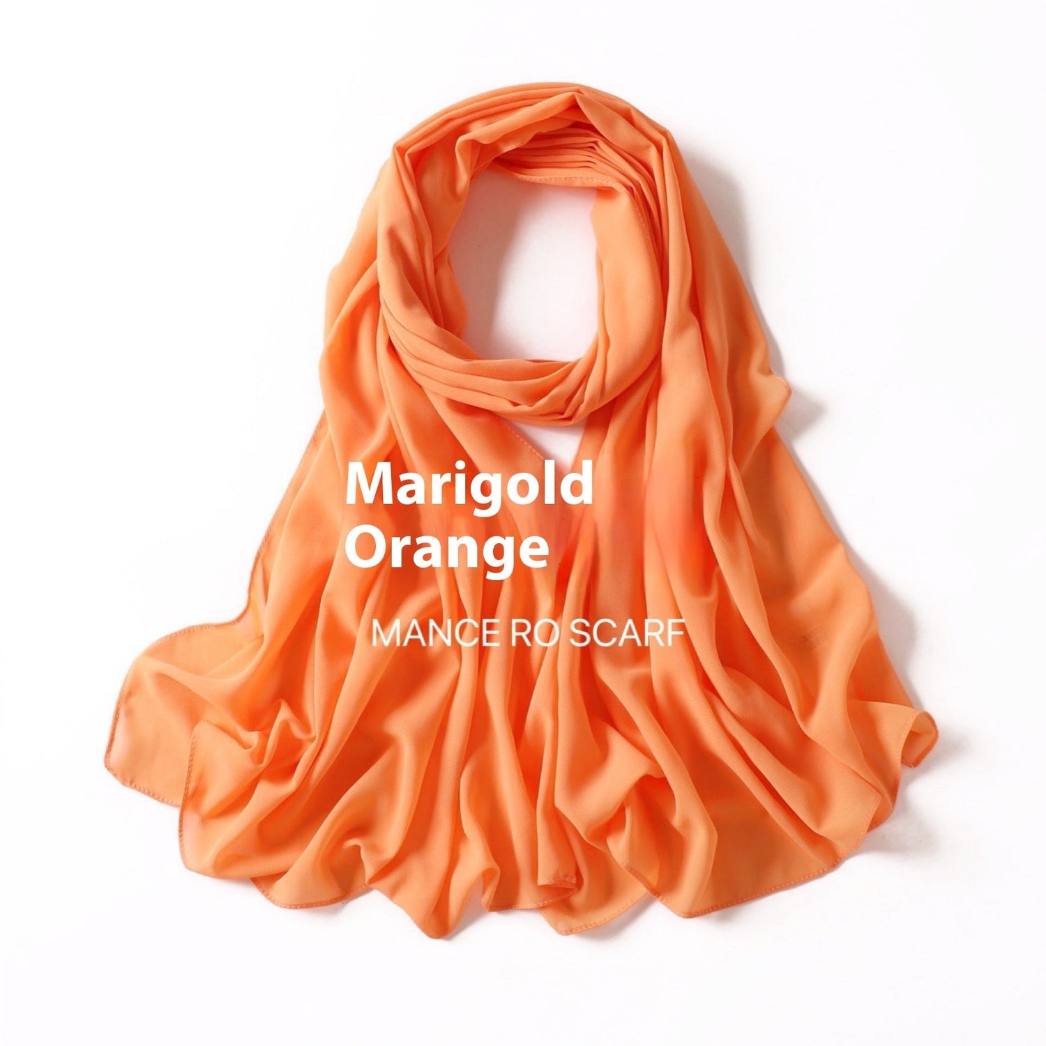 Pure Color Pearl Chiffon Scarf Headcloth Veil Chiffon Scarf Limorista