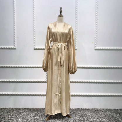 Elegant Long Dress With Waist Puff Sleeves For Ladies Limorista