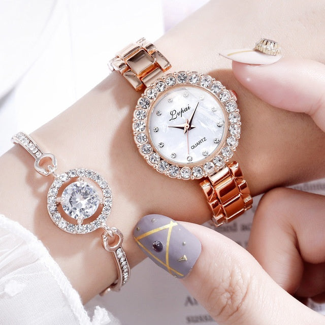 Watches-Set Bangle Clock Bracelet Wrist-Watch Quartz Women Fashion Ladies Brand Luxury Limorista