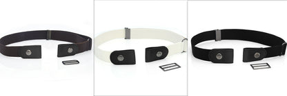 New Slim Elastic Invisible Belt Simple Lazy Belt Fat Elastic Leather Limorista