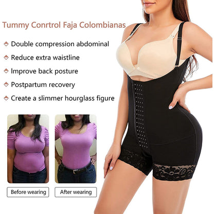 7206 Four-breasted Mesh Tummy Control Body Suit Limorista