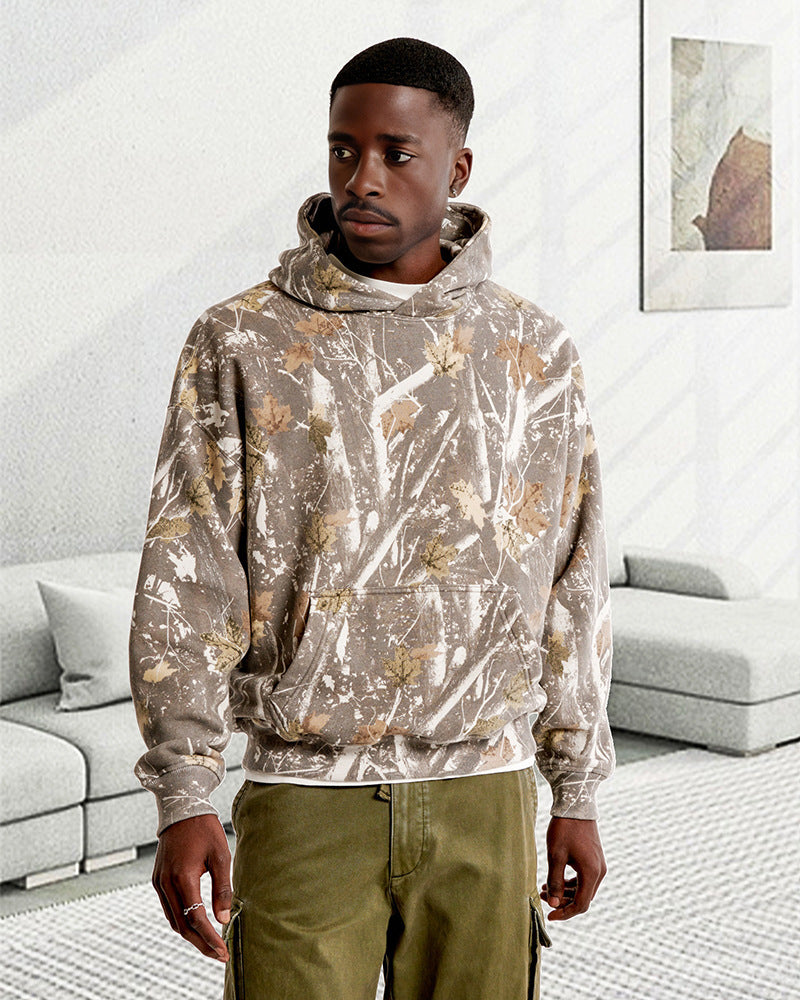 European And American Hoodie Fashion Loose-fitting Hoodie 3D Long Sleeve Retro Tie-dye Baseball Outfit Limorista