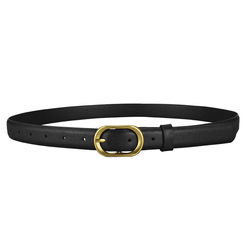 Trendy Unique Jeans All-match Decorative Thin Belt Limorista