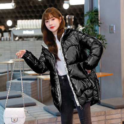 Mid-length Winter Loose Fashion Hooded Down Cotton Jacket Limorista
