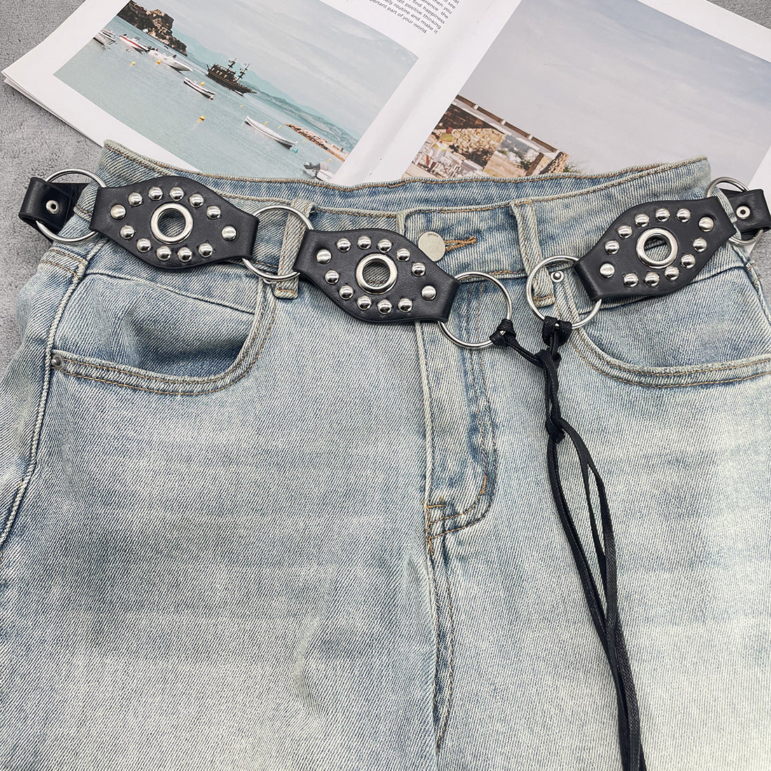 Vintage Flying Ring Design Lace-up Belt Limorista