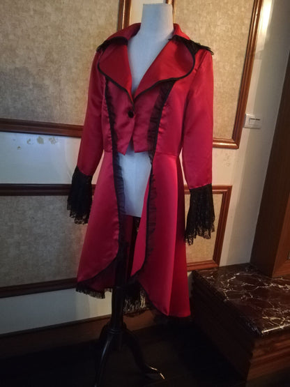 Long-sleeved Waist Lace Stitching Tuxedo Ladies Jacket Limorista
