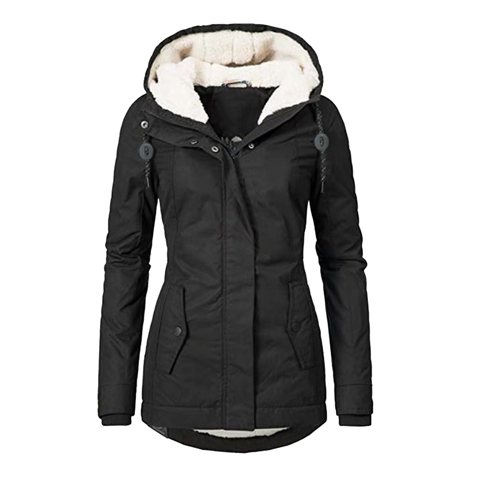 Autumn Winter Berber Fleece Casual Hooded Coat Limorista