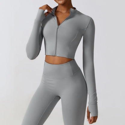 Zipper Outdoor Running Sports Ladies Yoga Jacket Limorista