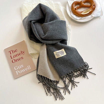 New Scarf Autumn And Winter Popular Color Matching Cashmere Scarf For Women Limorista