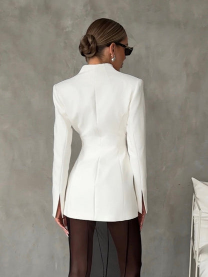 White Lapel Blazers Limorista