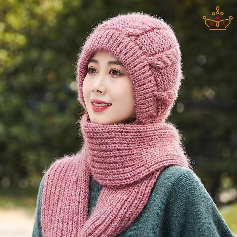 Hat Scarf Thickened Warm-keeping And Cold-proof Snow Hat Limorista