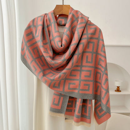 Retro High Sense Artificial Cashmere Scarf Limorista