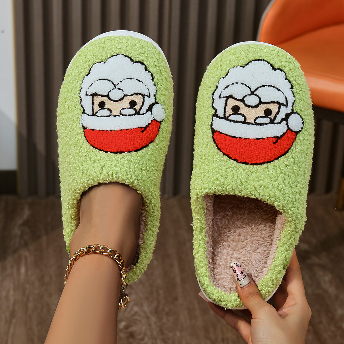 Christmas Home Slippers Indoor Soft Bottom Mute Warm Limorista