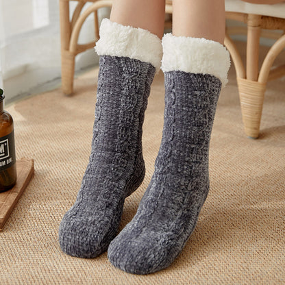 Ladies Winter Warm Floor Sleeping Socks Plus Velvet Limorista