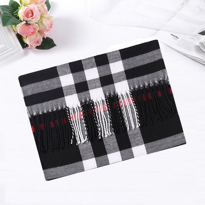 Autumn And Winter British Style Plaid Scarf Winter Limorista
