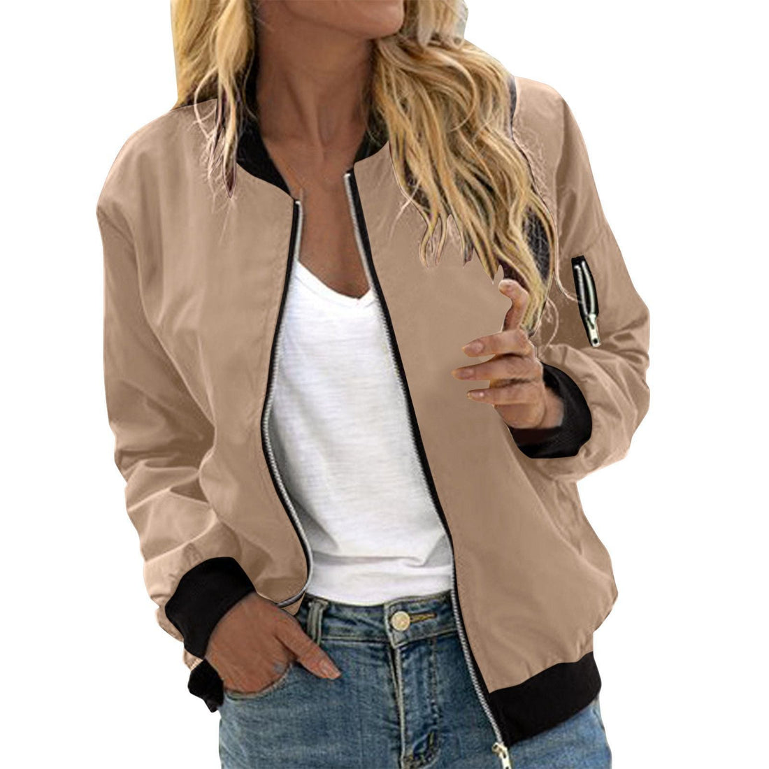 European And American Solid Color Women&