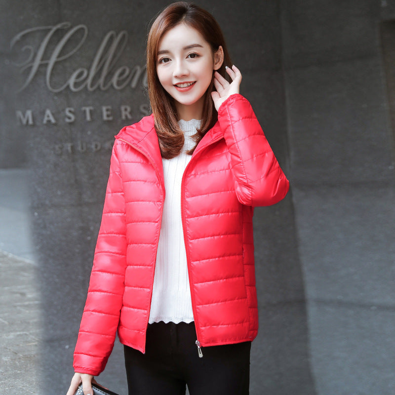 Slim-fit Preppy Style Hooded Lightweight Cotton-padded Jacket Winter Limorista