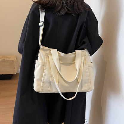 Large Capacity Shoulder Canvas Solid Color Bag For Women Limorista
