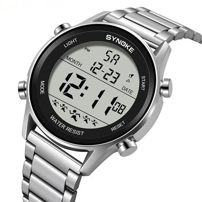 Steel Belt Sports Electronic Watch Waterproof Multifunctional Large Screen Luminous Limorista